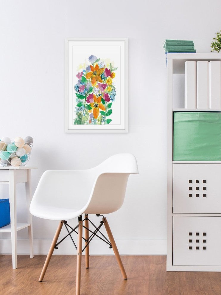 "Wild Flower Bouquet" Framed Painting Print, 12"x18"