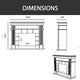 47.8" York Electric Fireplace Mantel With Multi-Color Flame Display