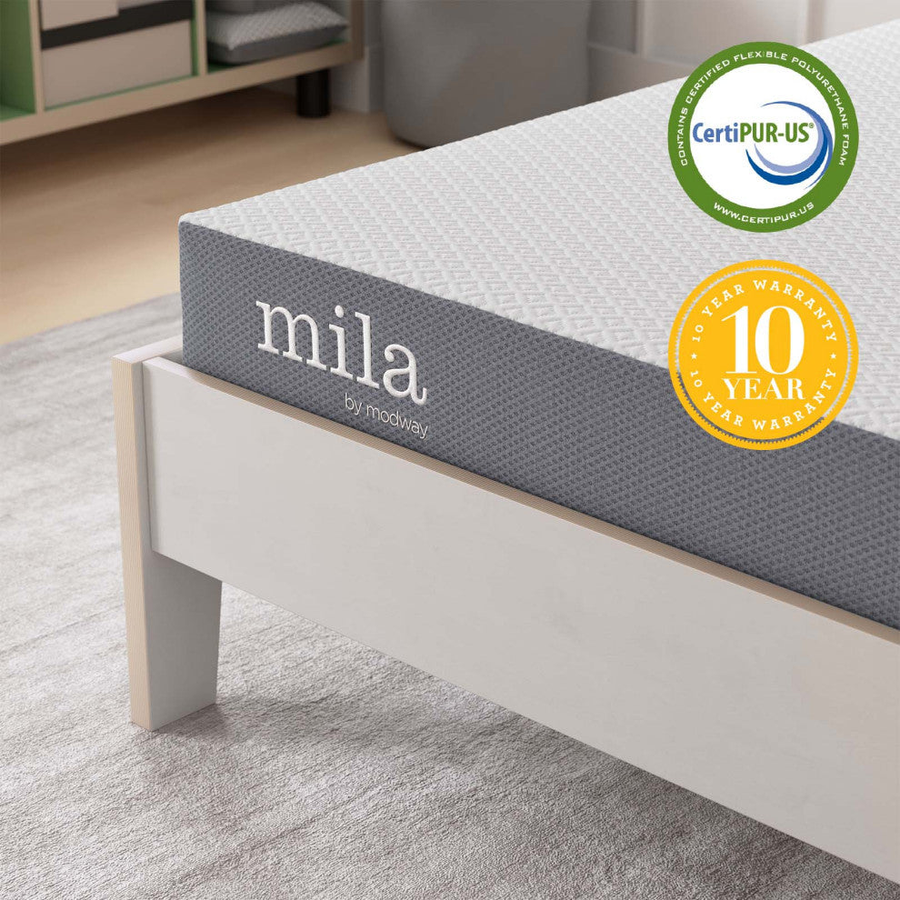 10inch Mattress, Queen Size, Gray, Modern Contemporary, Bedroom Master Suite