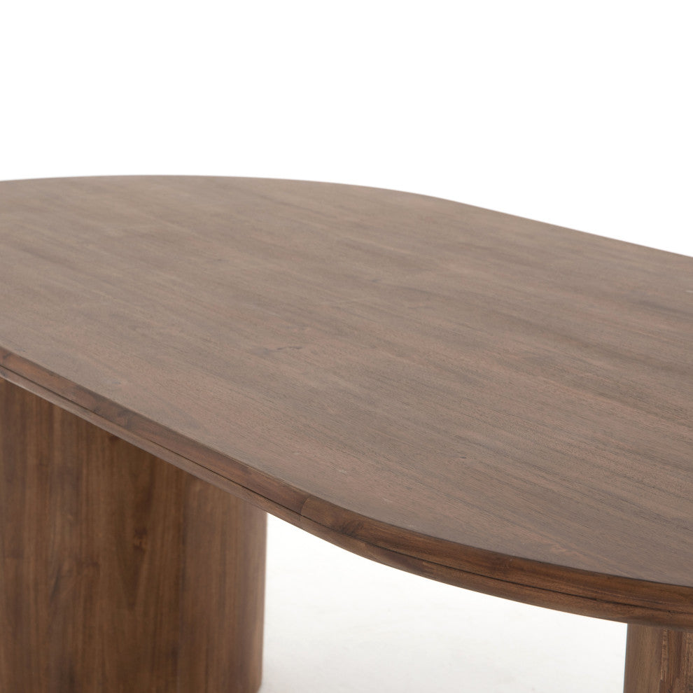 Paden Dining Table, Seasoned Brown Acacia Solid