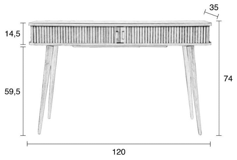 Walnut Wooden Console Table | Zuiver Barbier