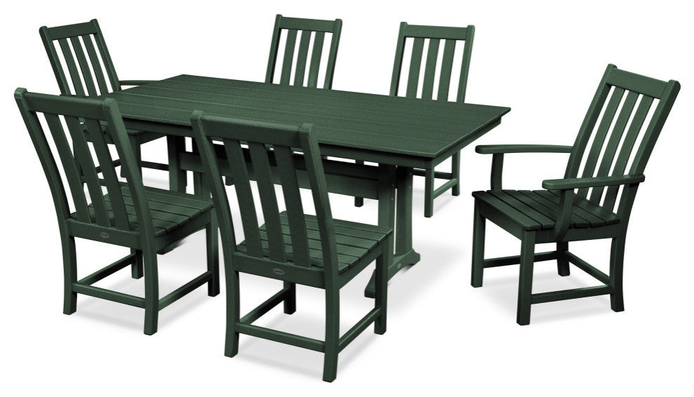POLYWOOD Vineyard 7-Piece Farmhouse Dining Set