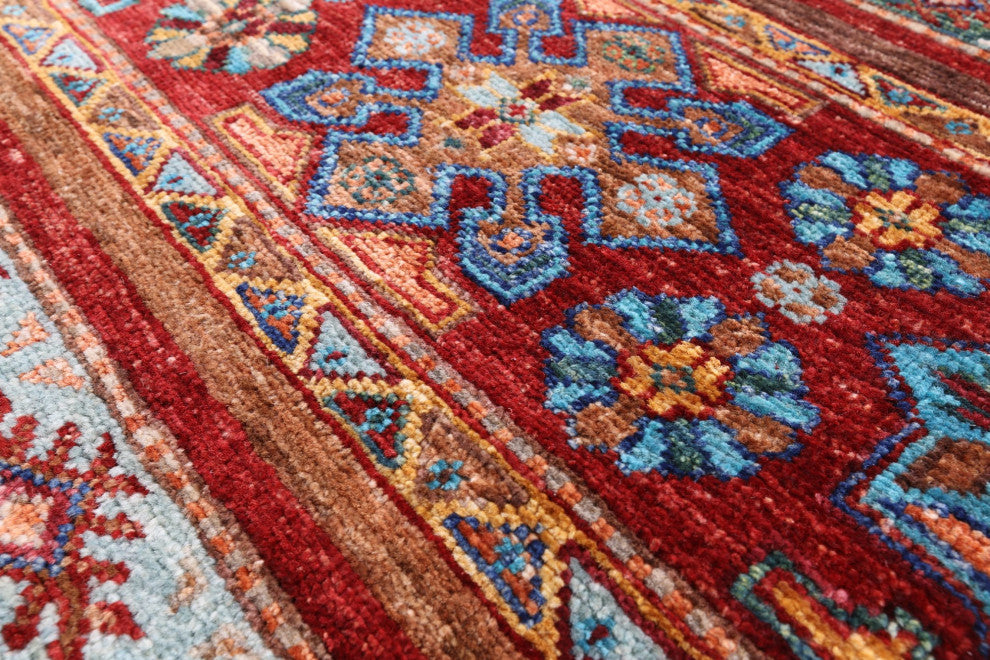 3' 5" X 4' 11" Khorjin Super Kazak Hand-Knotted Rug Q5443