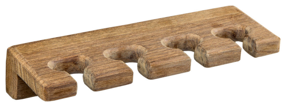 Traditional Solid Teak Wall Mount Toothbrush Holder