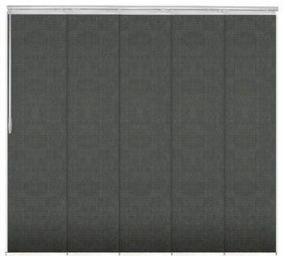 Koala Gray 5-Panel Track Extendable Vertical Blinds 58-110"W