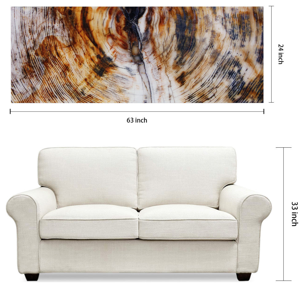 "Impact B" Abstract Wall Art Frameless Free Floating Tempered Glass