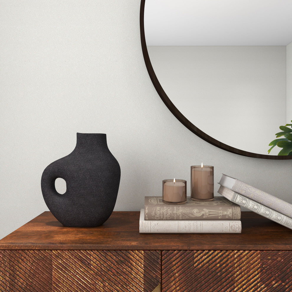 Fallon Black Decorative Metal Table Vase