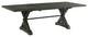 Trestle 96" Rectangular Extension Pedestal Dining Table, Distressed Gray Wood