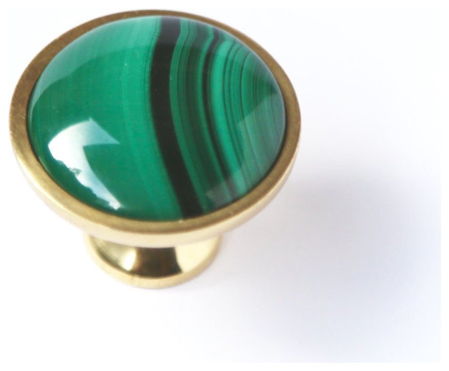 Malachite Stone Knob