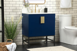 Home Living 19" Modern Blue-Light Bathroom Vanity