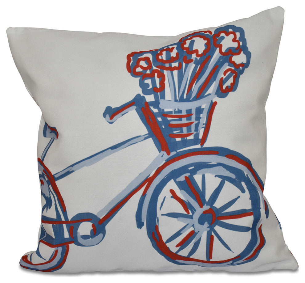 La Bicicleta Geometric Print Pillow, Buddha, 16"x16"