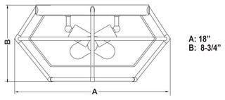 Bartlett 18" 3 Light Flush Mount Oil Rubbed Bronze with Satin Nickel
