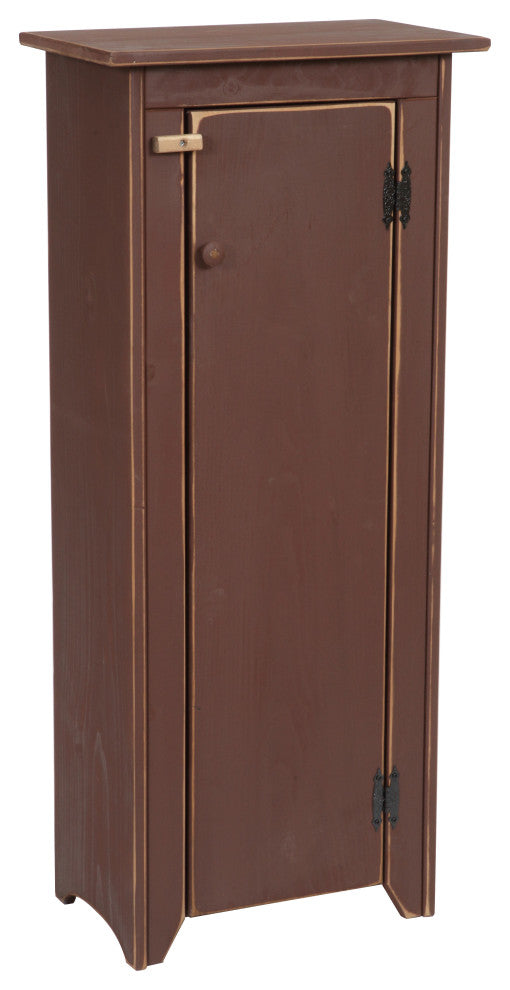 Farmhouse Pine Jelly Cupboard, Burgundy