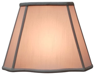 Fancy Bottom Rectangle Basic Lampshade, Beige, 13.25"