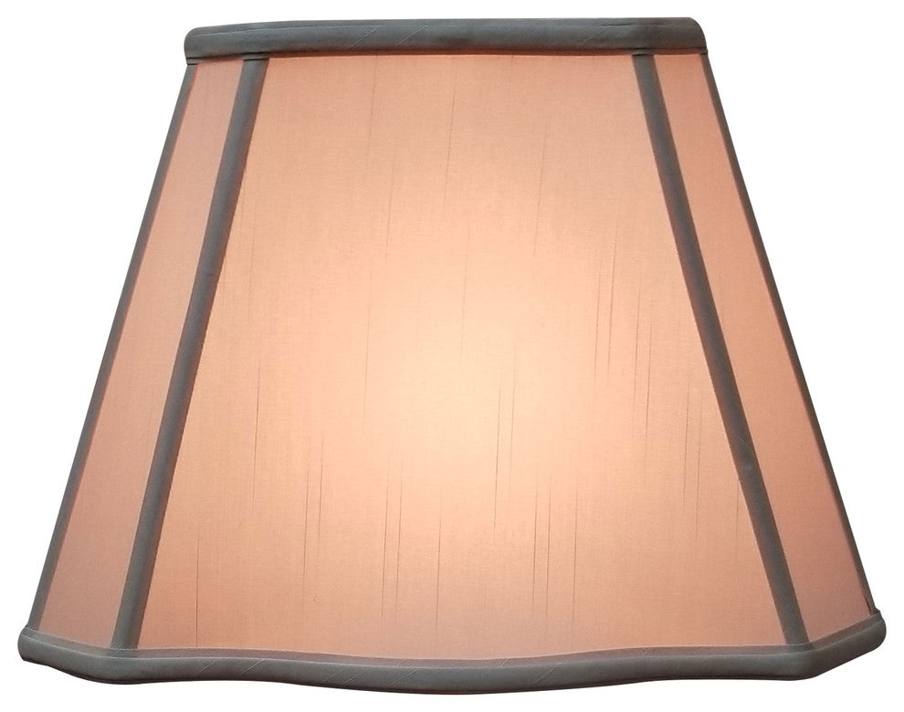 Fancy Bottom Rectangle Basic Lampshade, Beige, 13.25"