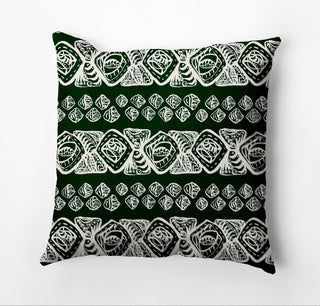 Tribal Geo Pillow, Green, 18"x18"
