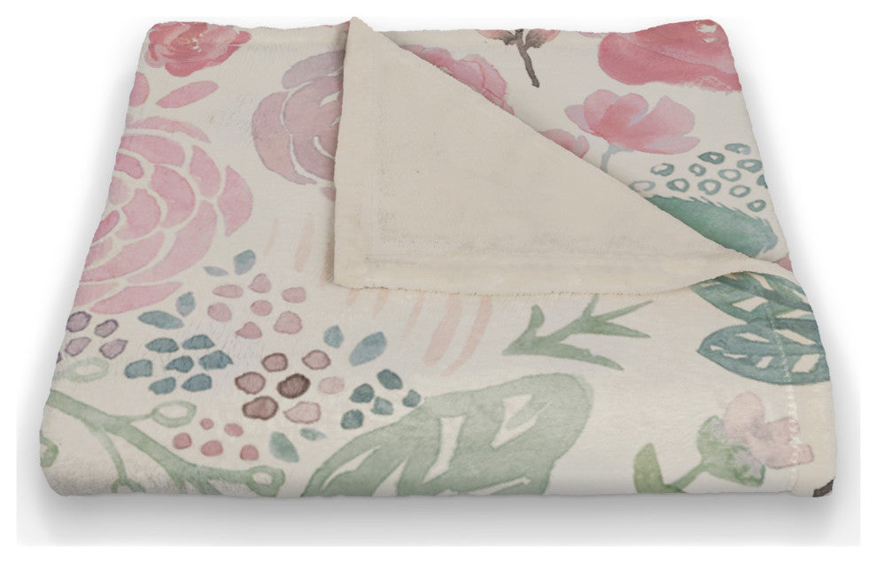 Think Happy Be Happy 50x60 Coral Fleece Blanket