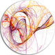 Wisps Of Smoke Orange Purple, Abstract Large Disc Metal Wall Art, 23"