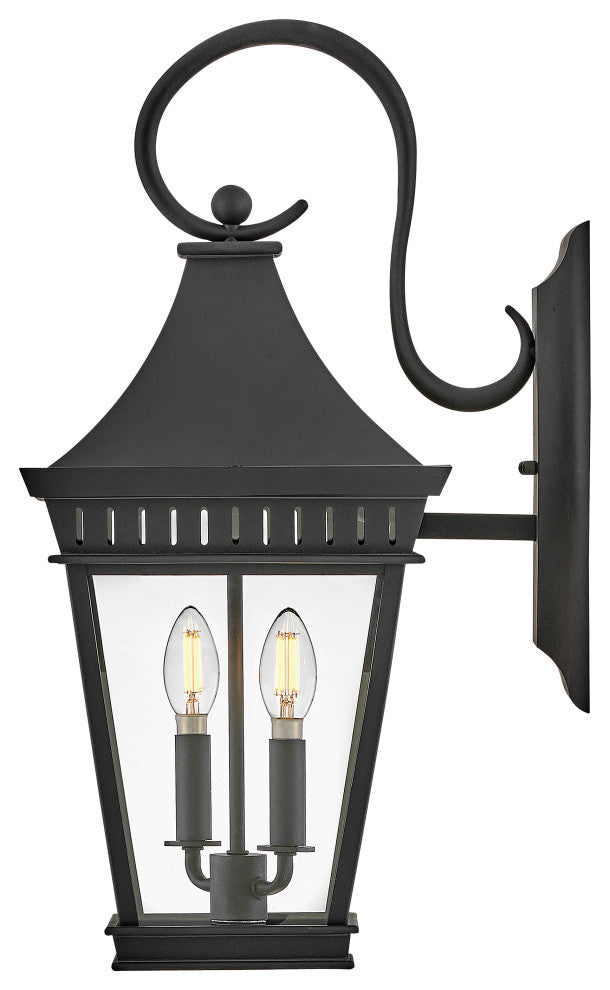 Hinkley Chapel Hill Large Wall Mount Lantern, Museum Black