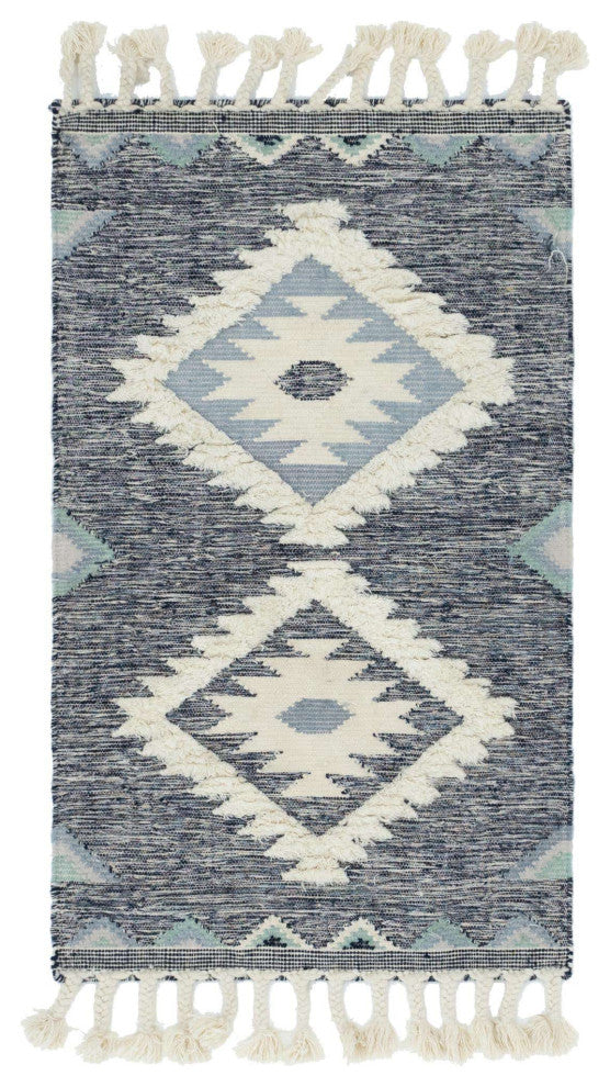 Unique Loom Ivory Mesa Area Rug, Navy Blue, 3'3x5', Rectangular
