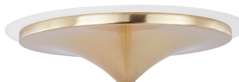 Leipzig LED Torchiere, Satin Brass