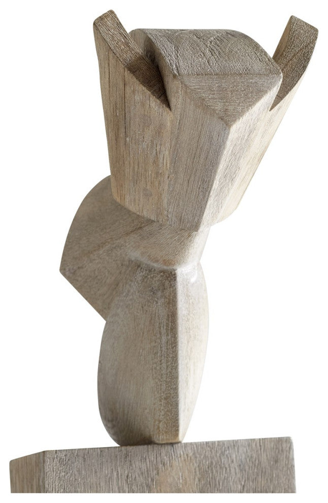Cyan Medium Protector Sculpture 11295, Weathered Gray
