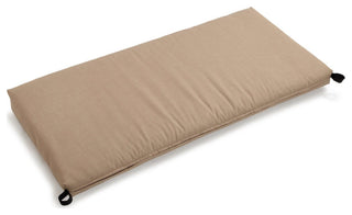 45"x19" Outdoor Spun Polyester Loveseat Cushion, Sandstone
