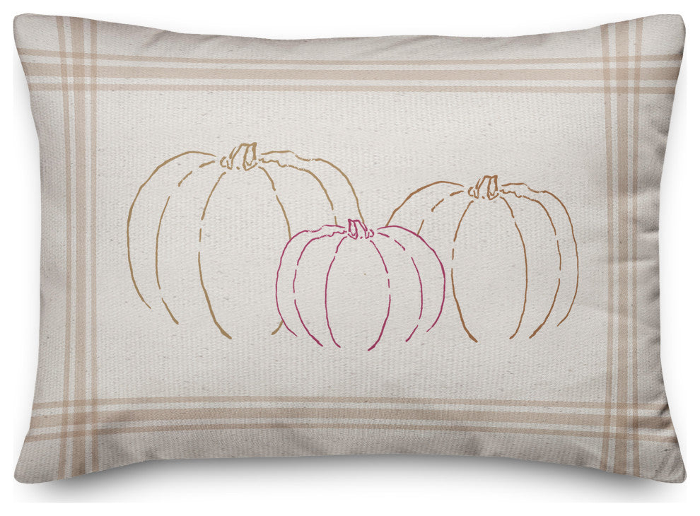 Turkey Pumpkin Pie And Football 4 14"x20" Spun Poly Pillow