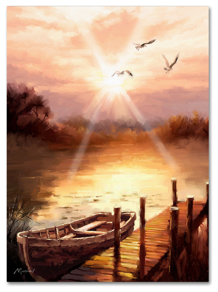 The Macneil Studio 'Evening Lake' Canvas Art, 47"x35"