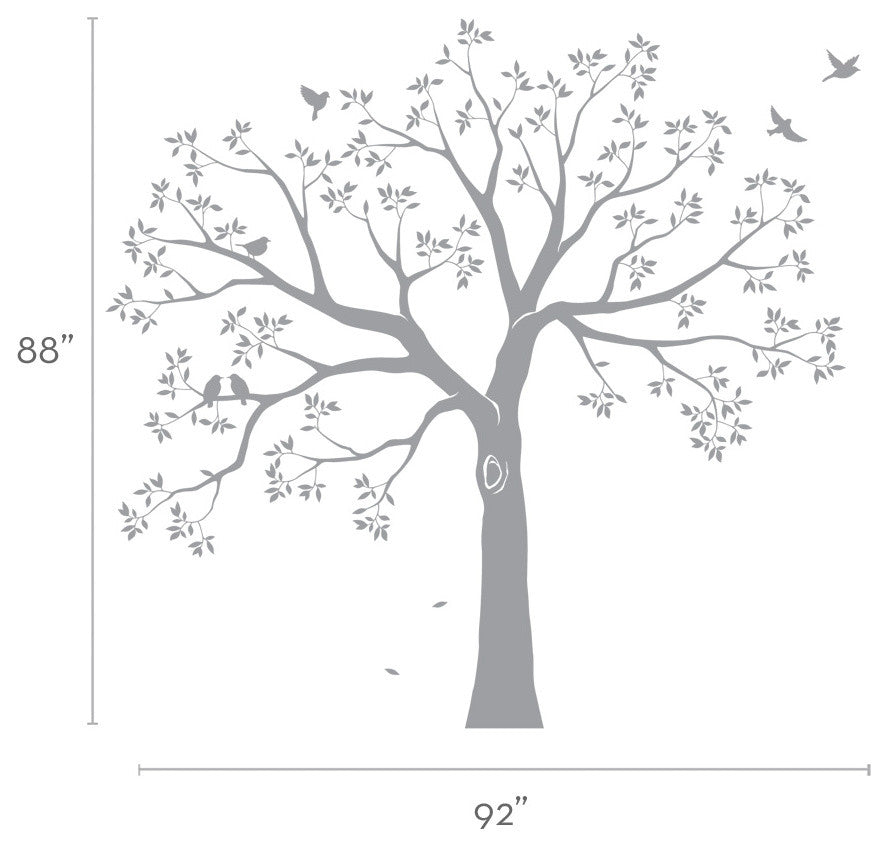 Staircase Family Tree Wall Decal, White, Small