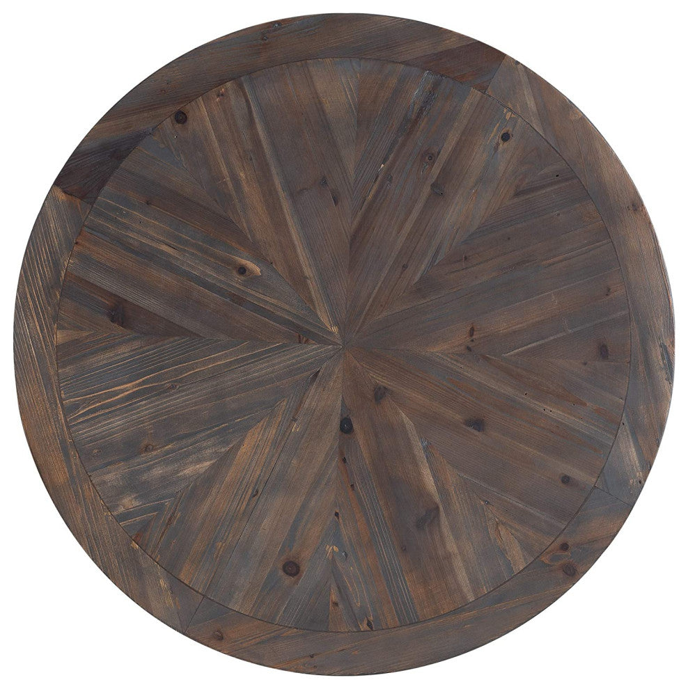 Industrial Coffee Table, Open Design With Metal Base and Reclaimed Wooden Top