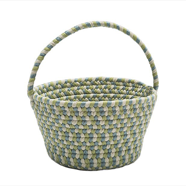 Colonial Mills Basket Easter Spring Mix Basket Green and Blue Round