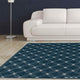 Ribbon Pattern 3/8 Thick Indoor Area Rug Carpet, Mariner, 4x6