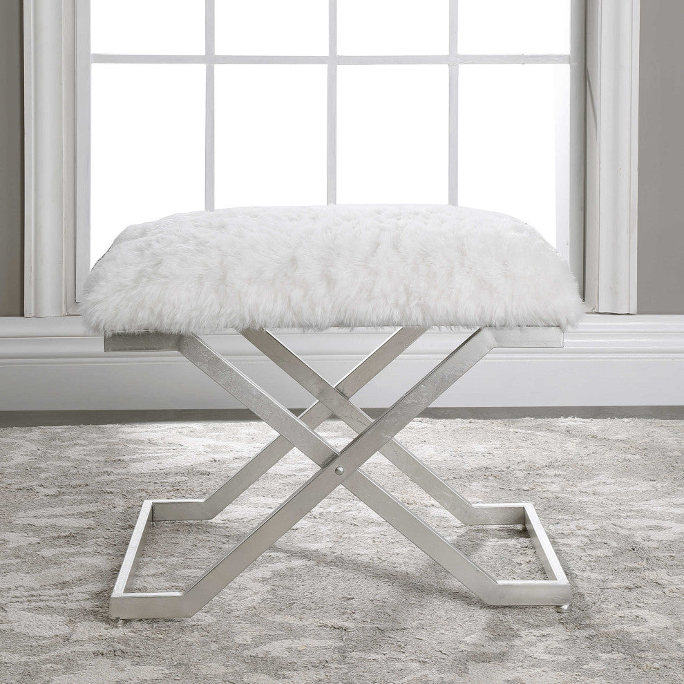 Uttermost Farran Silver Small Bench