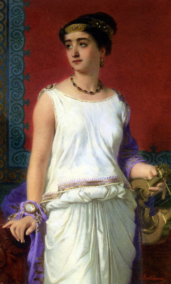Charles Edouard Boutibonne Grecian Youth, Gallery Wrapped Canvas, 18"x27"