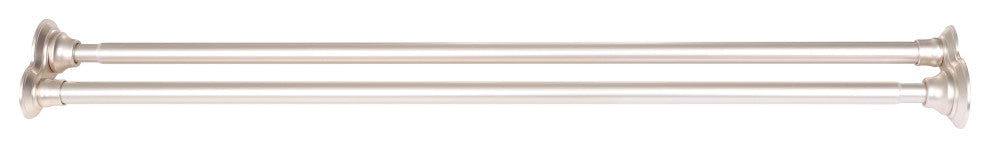 Utopia Alley Rustproof Aluminum Double Tension Straight Shower Curtain Rod 42-72, Brushed Nickel