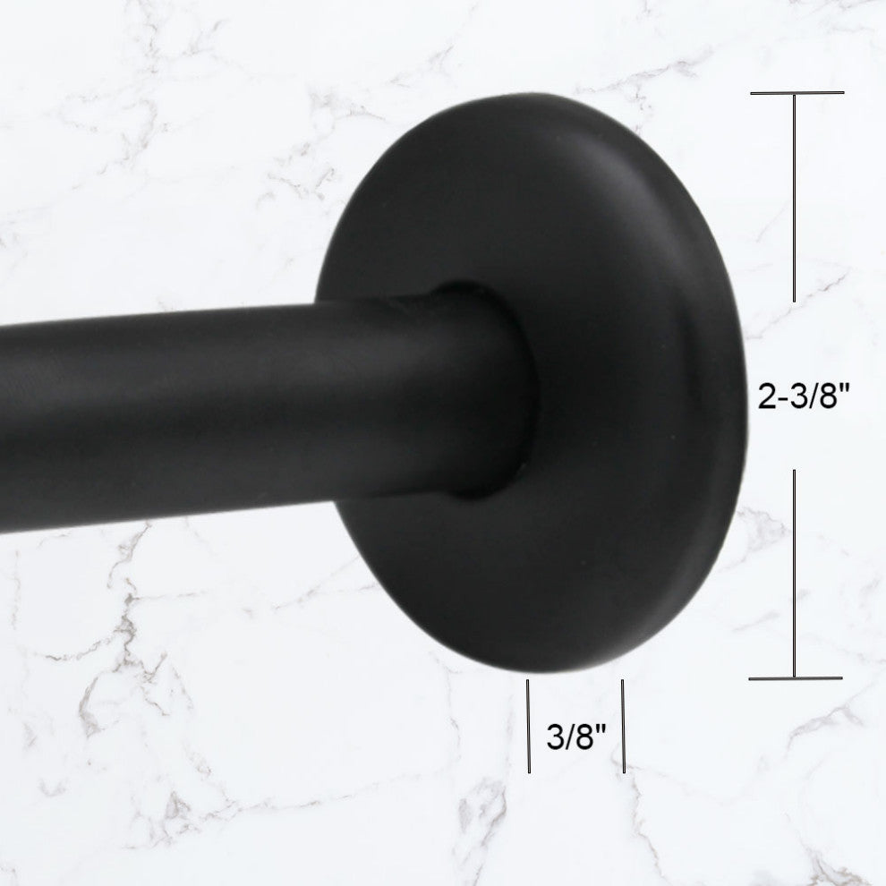 6" Shower Arm In Polished Brass, Powder Coated Flat Black