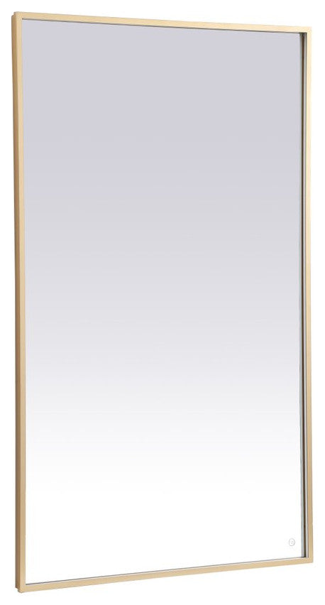 Modern Brass Led Mirror
