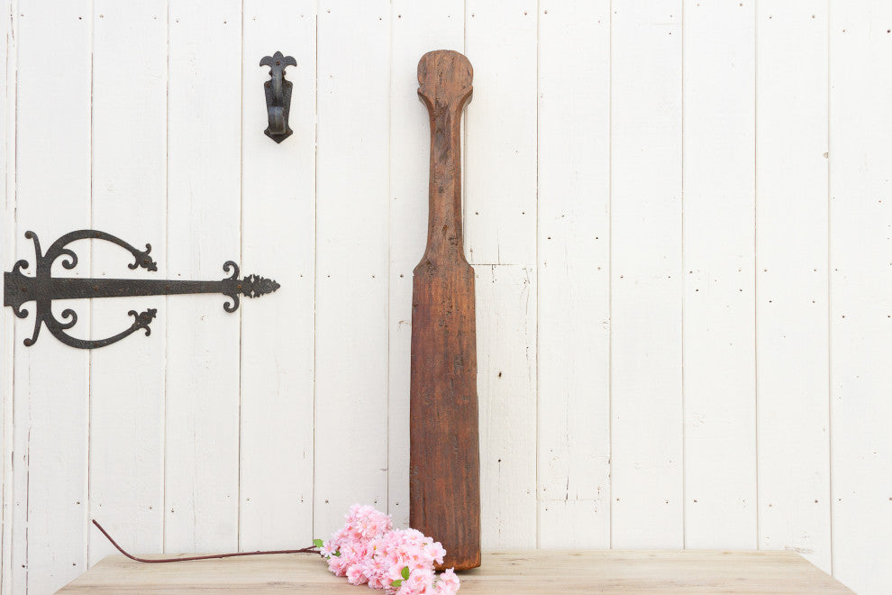 Antique Thailand Loom Paddle Post