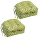 16" Spun Polyester Outdoor U-Shaped Tufted Chair Cushions, Set of 4, Titan Kiwi