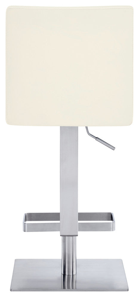 Legacy Contemporary Swivel Barstool in Brushed Stainless Steel