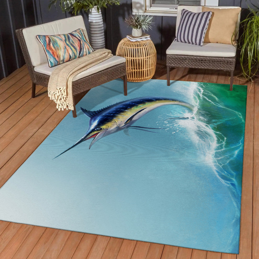 Indoor/Outdoor Harbor HA2 Bermuda Machine Washable 3' x 5' Rug
