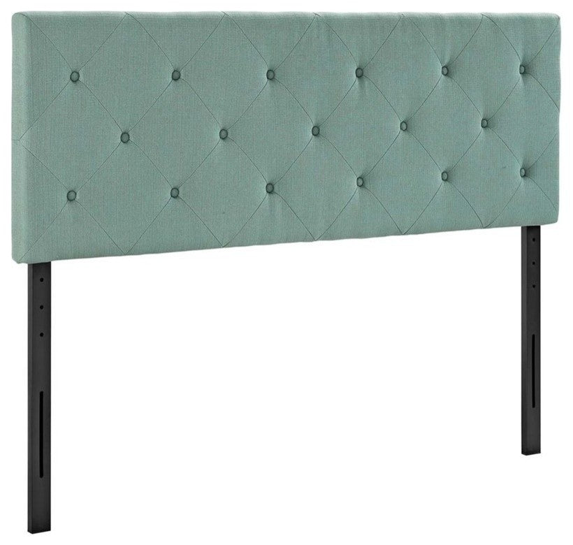 Terisa King Upholstered Fabric Headboard, Laguna