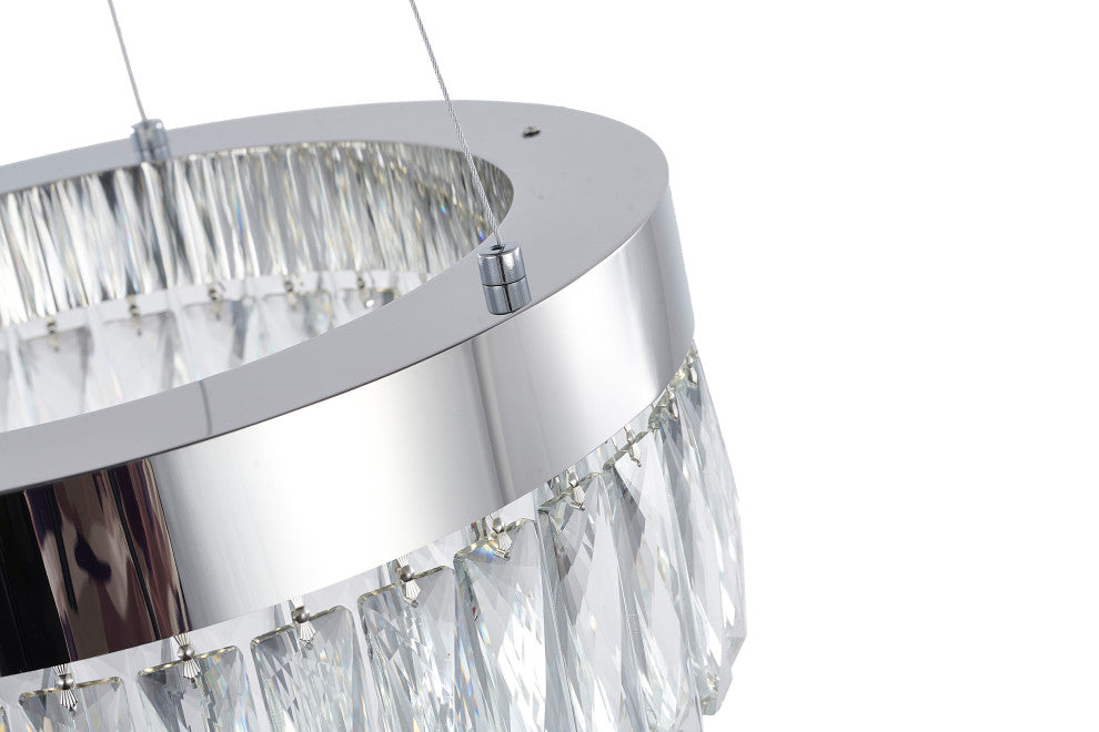 Bethel International FT94C24CH 1-Light LED Chandelier, Chrome