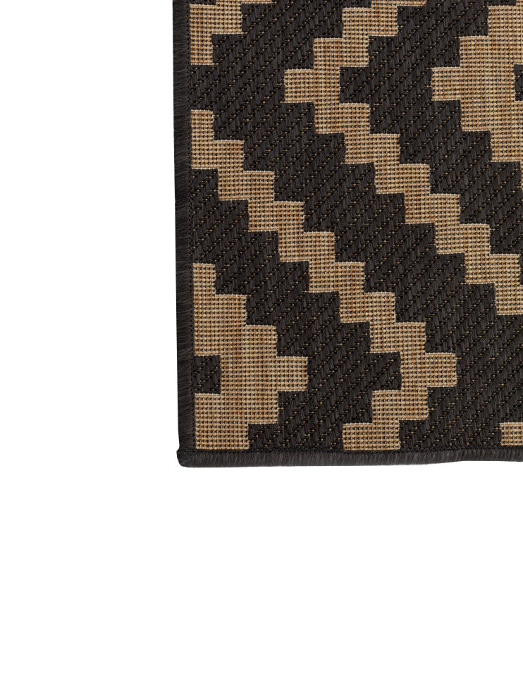 Outdoor Collection Accent Diamond Rug - Moroccan Rug, Charcoal, 7'10"x10'