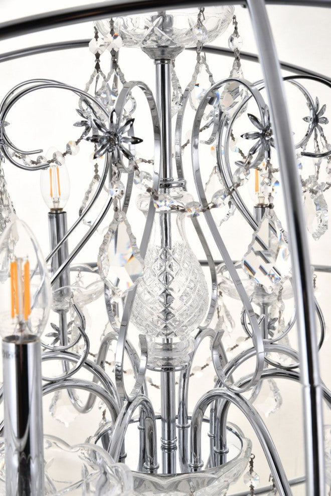 Cory 8-Light Chrome Crystal Pendant