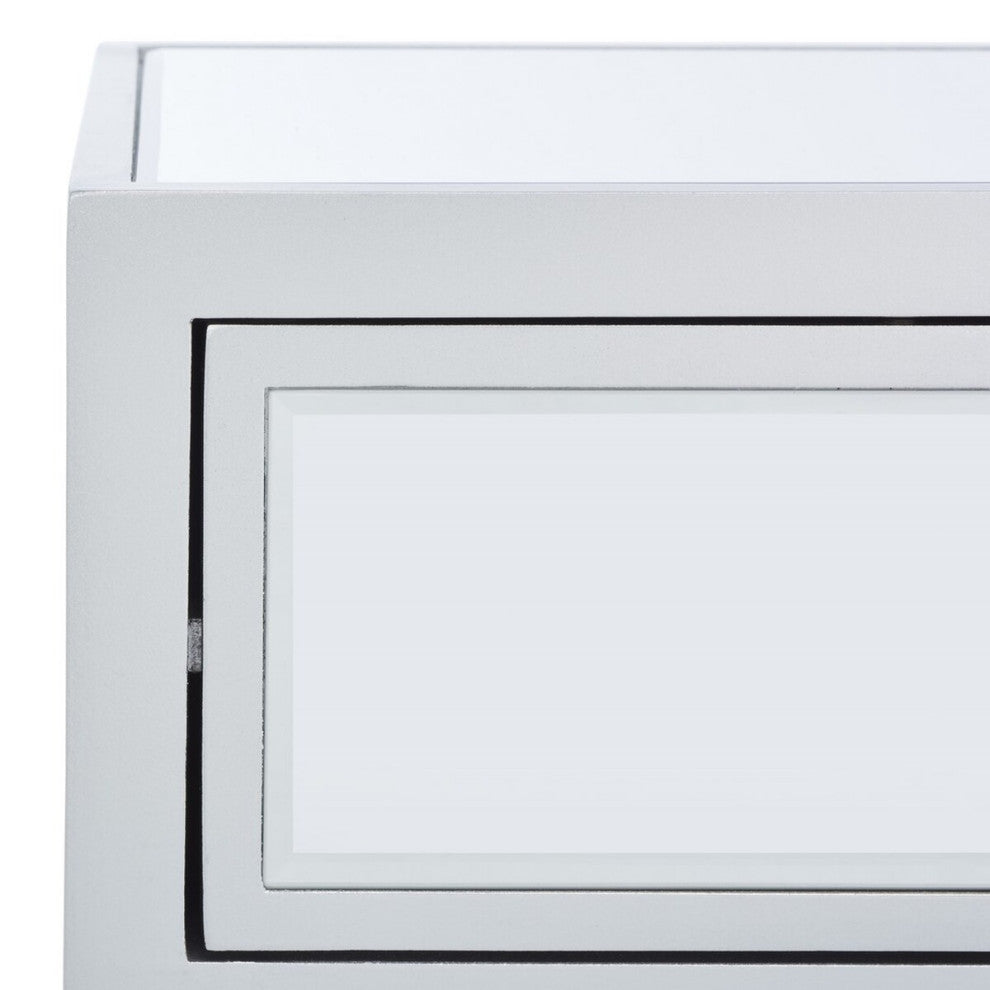 Safavieh Aster 2 Drawer Mirrored Desk, Silver/Mirror