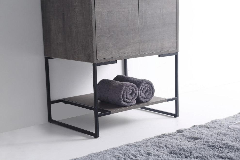 Urbania Vanity Set, Gray, 24", Single Sink