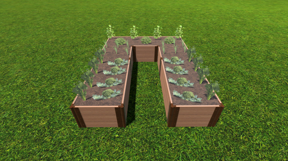 Classic Sienna Walk-In Cumberland 6'x8'x16.5" Raised Garden Bed, 1" Profile