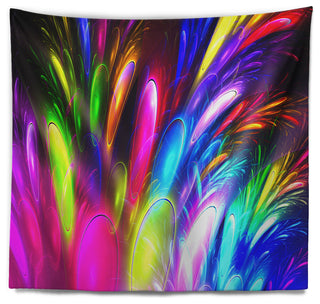 Mysterious Psychedelic Design Abstract Wall Tapestry, 92"x78"